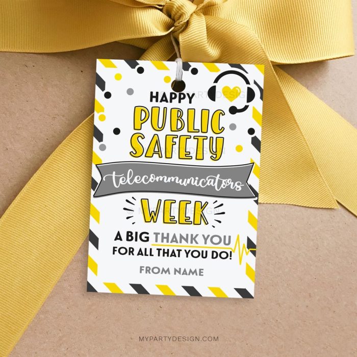 happy public safety telecommunicators week tag for appreciation gifts