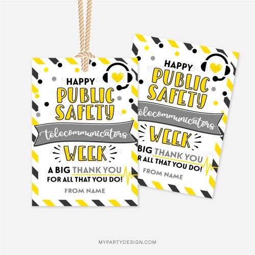 happy public safety telecommunicators week tag for appreciation gifts