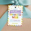 happy volunteer appreciation week tag for volunteer gifts