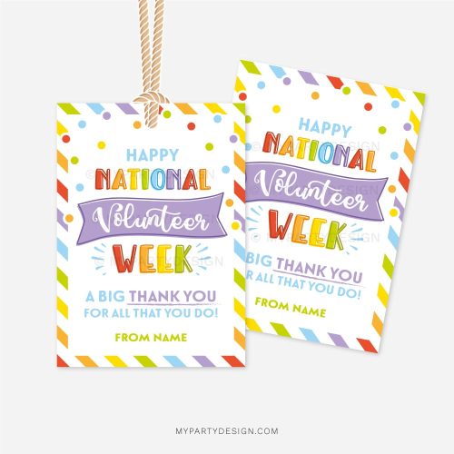 national volunteer week tags for volunteer appreciation gifts