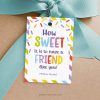 how sweet to have a friend gift tag for school friends or classmates gifts