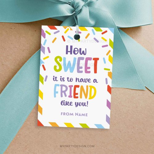 how sweet to have a friend gift tag for school friends or classmates gifts