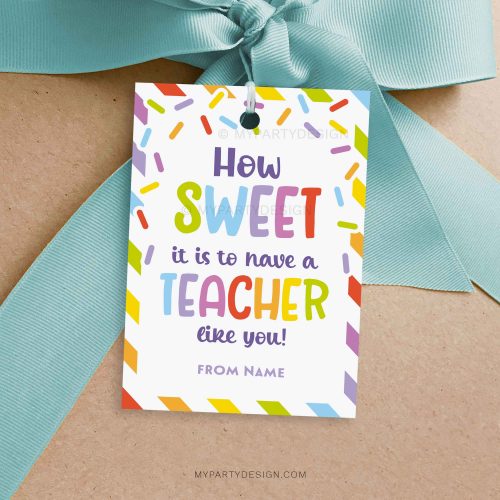 how sweet to have a teacher gift tag for teacher appreciation week gifts