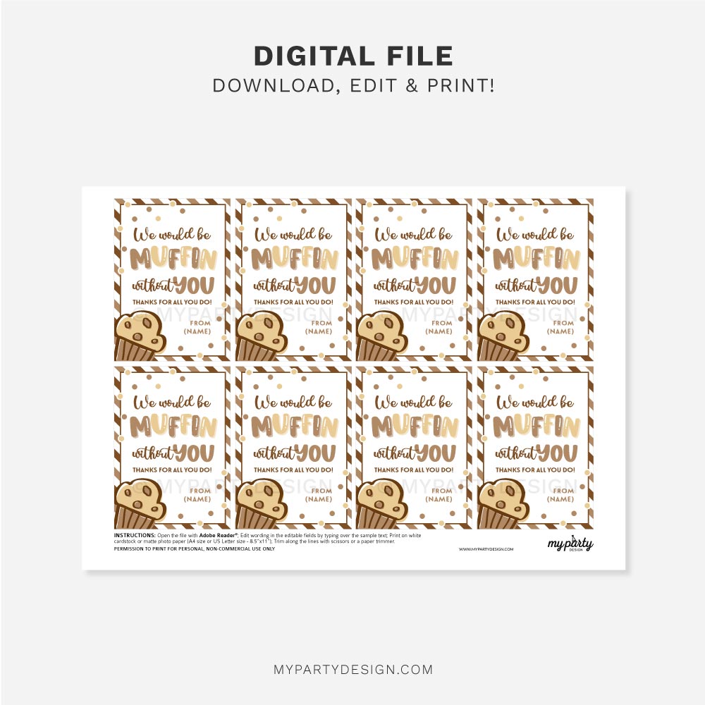 APPRECIATION-TAGS-MUFFIN-WITHOUT-YOU-00C printable we would be muffin without you tag for appreciation gifts