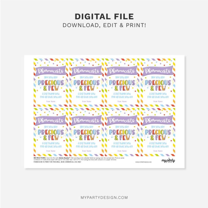 printable pharmacist appreciation tag for pharmacy week gifts