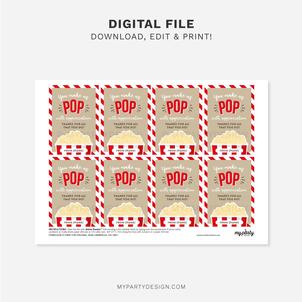 APPRECIATION-TAGS-POPCORN-POP-WITH-APPRECIATION-00C printable Pop With Appreciation Popcorn Tag for teacher appreciation week gifts