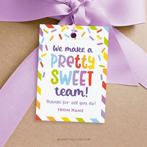 pretty sweet team tag for team appreciation gifts