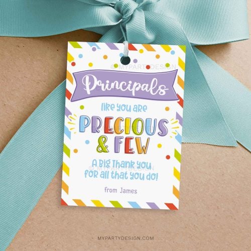 principal appreciation gift tag for school principals day gifts