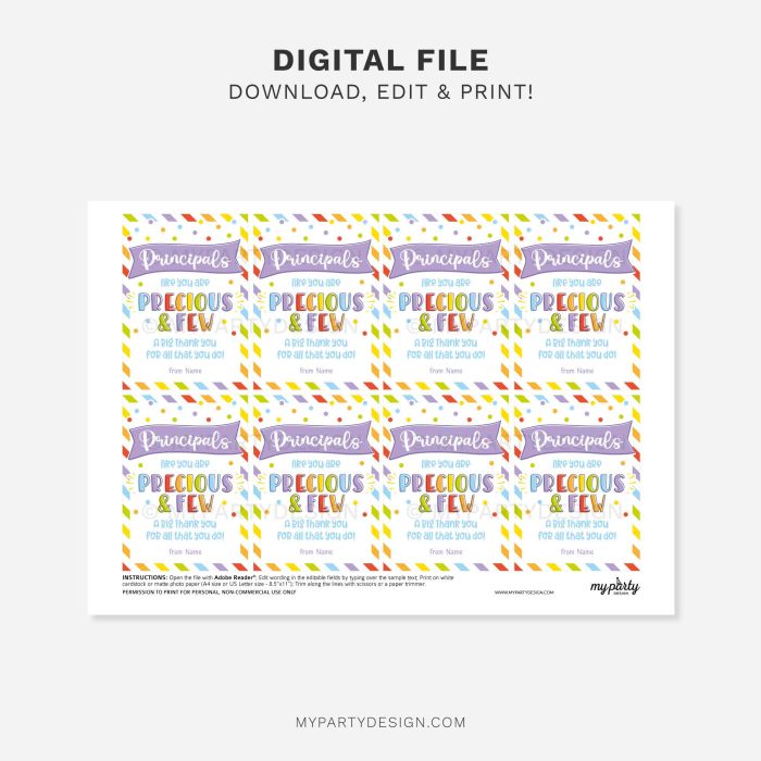 printable principal appreciation gift tag for school principals day gifts