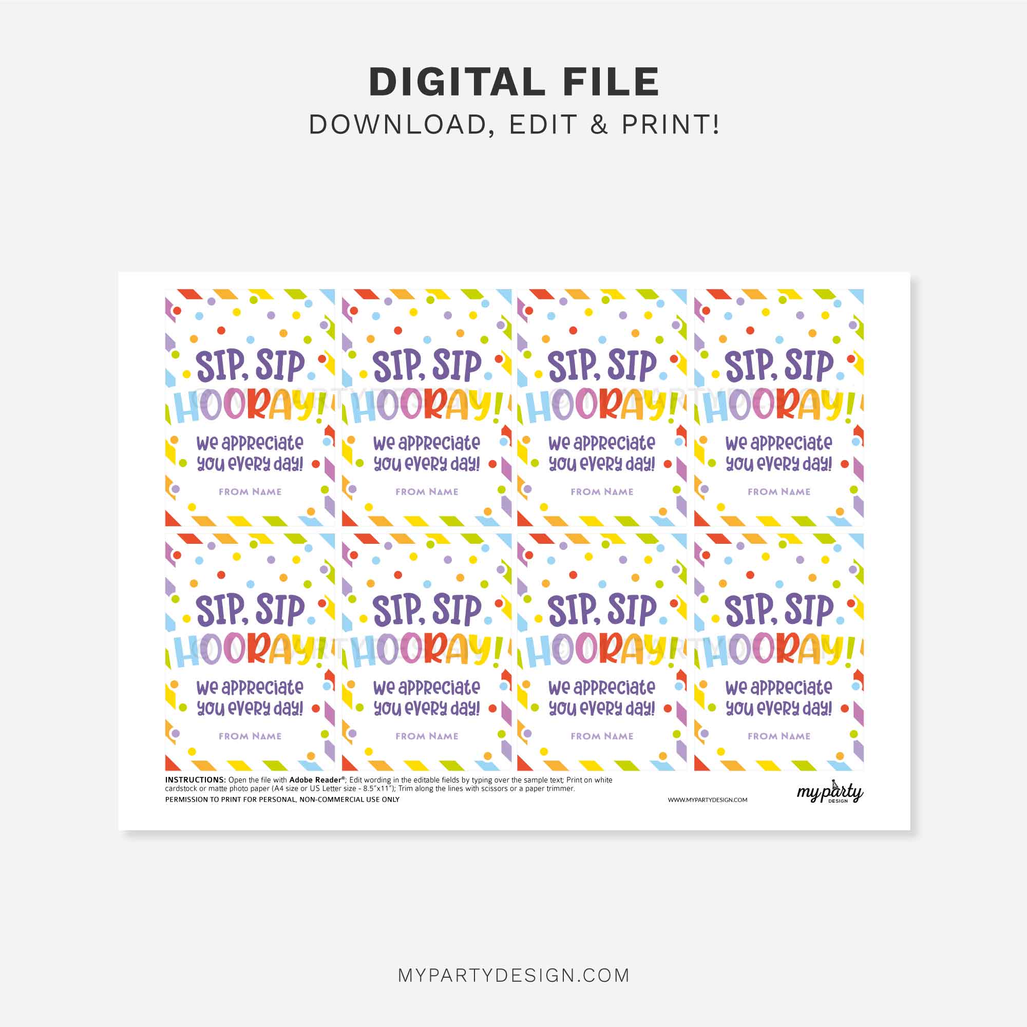 APPRECIATION-TAGS-SIP-SIP-HOORAY-00C editable sip sip hooray tags for staff or teacher appreciation gifts