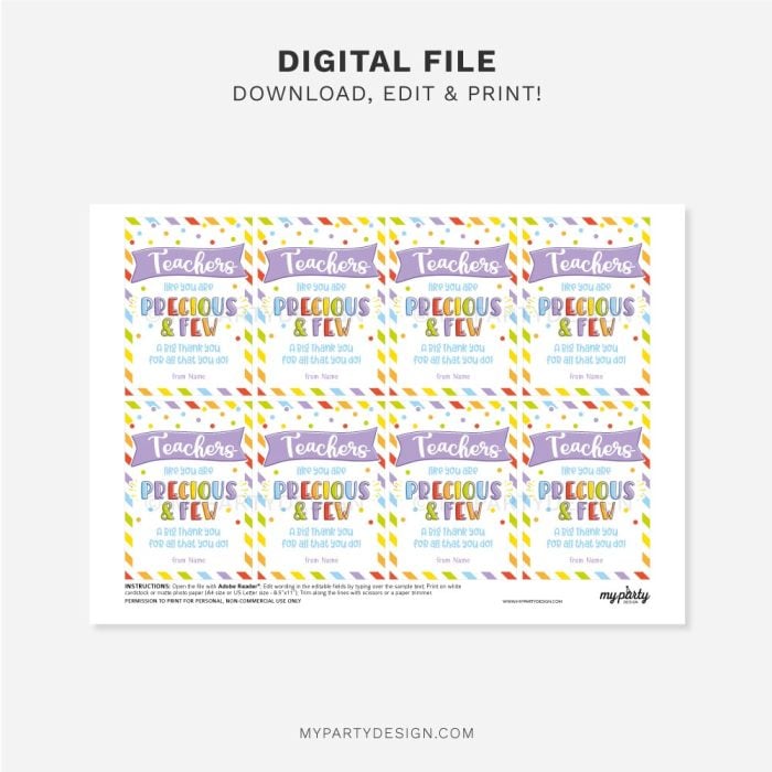 printable teacher appreciation tag for teacher appreciation week gifts
