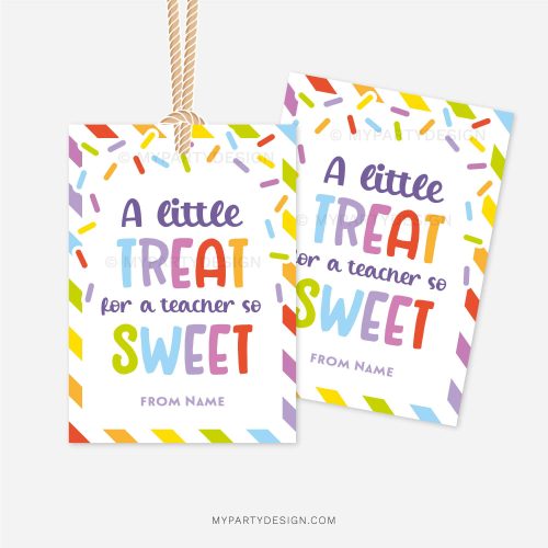 a little treat for a teacher so sweet gift tags