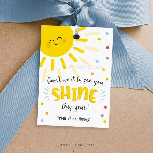 can't wait to see you shine this year gift tag for back to school class gifts from teacher