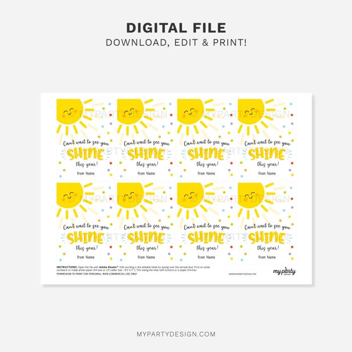 printable can't wait to see you shine this year gift tags for back to school class gifts from teacher
