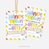 colourful back to school gift tags that read "Hands down this is going to be the best school year ever!"