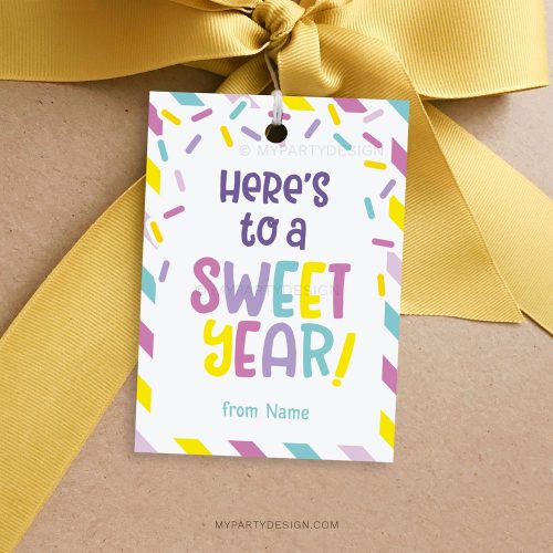 here's to a sweet year tag for back to school gifts