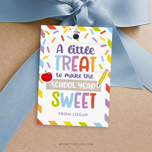 little treat to make the school year sweet gift tag for back to school class gifts