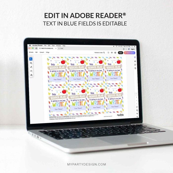 editable back to school pencil tag template for students class gifts on the first day of school