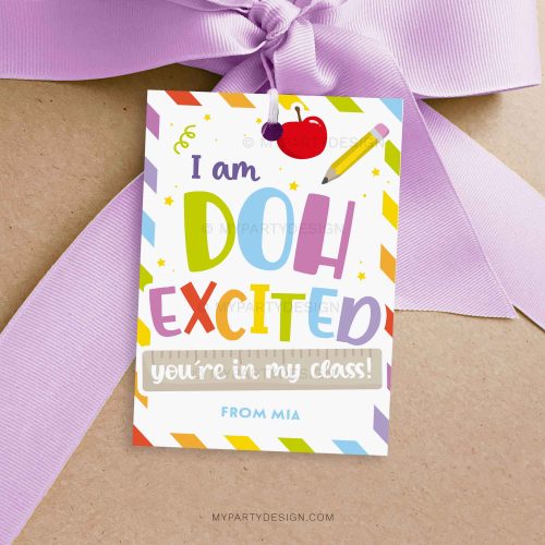 back to school play dough class gift tag for first day of school student gifts