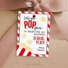 popcorn back to school gift tag for the first day of school