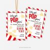 popcorn gift tag that reads "Let's get POPpin' to make this an awesome school year!"