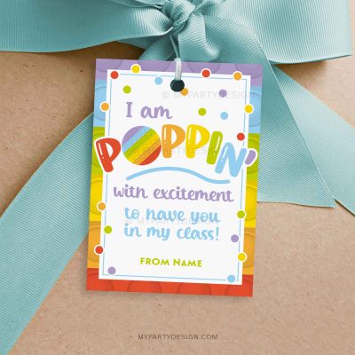poppin with excitement back to school tags for pop it toy student gifts