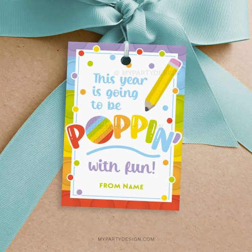 poppin with fun back to school tag for pop it fidget toy gifts for students