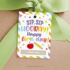 back to school sip Sip hooray gift tag for first day of school class gifts