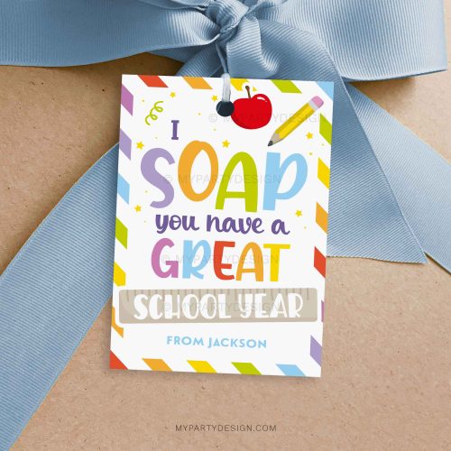 back to school soap gift tag for first day of school gifts for teachers