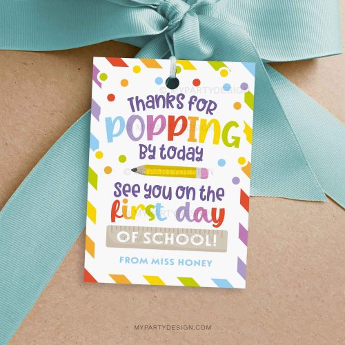 back to school meet the teacher gift tag for new students gifts