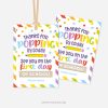 colourful back to school tags for meet the teacher gifts that read "Thanks for popping by today, see you on the first day of school!"