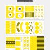 printable yellow and black bee baby shower party decorations for a gender neutral baby shower