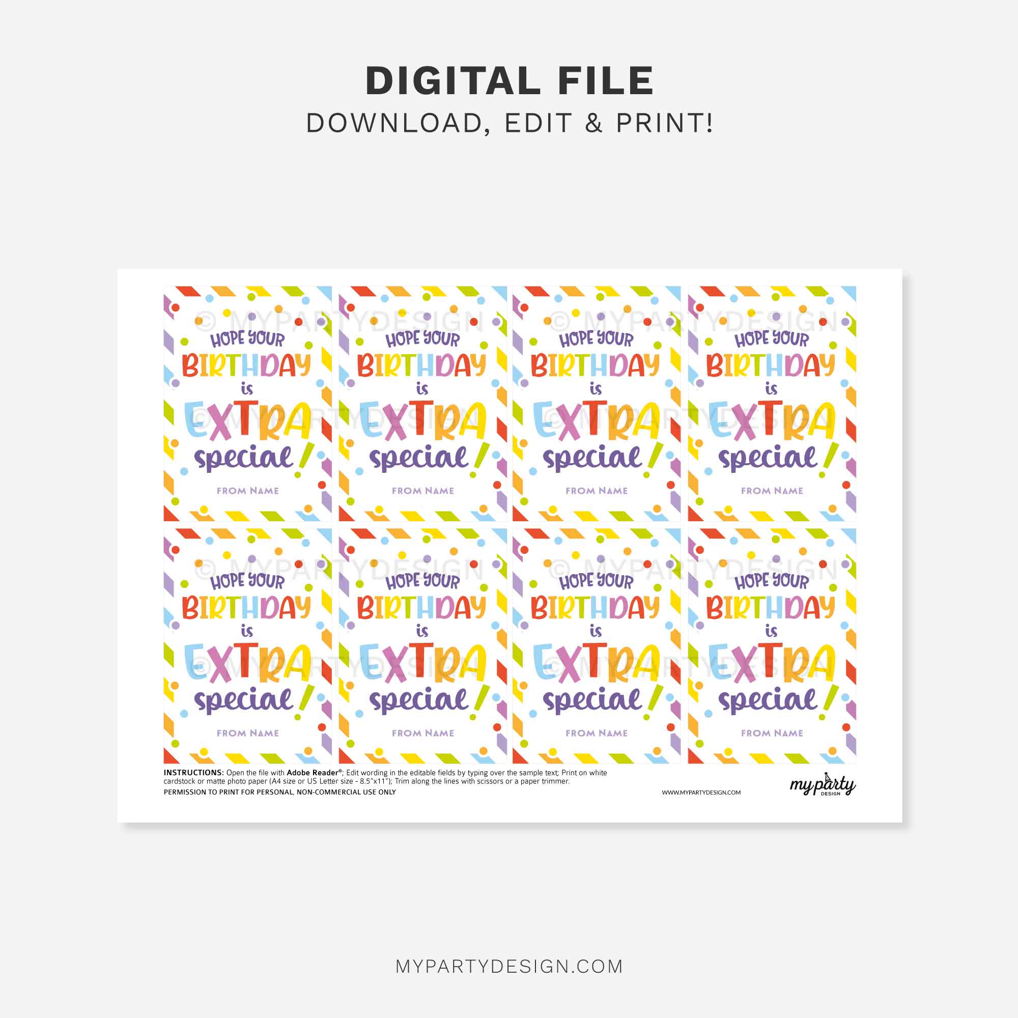 BIRTHDAY-GIFT-TAGS-EXTRA-SPECIAL-00C printable extra special happy birthday gift tag for student birthday gifts from teacher