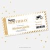 motorcycle gift voucher template for birthday or surprise gift