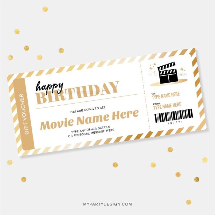 movie ticket gift voucher template