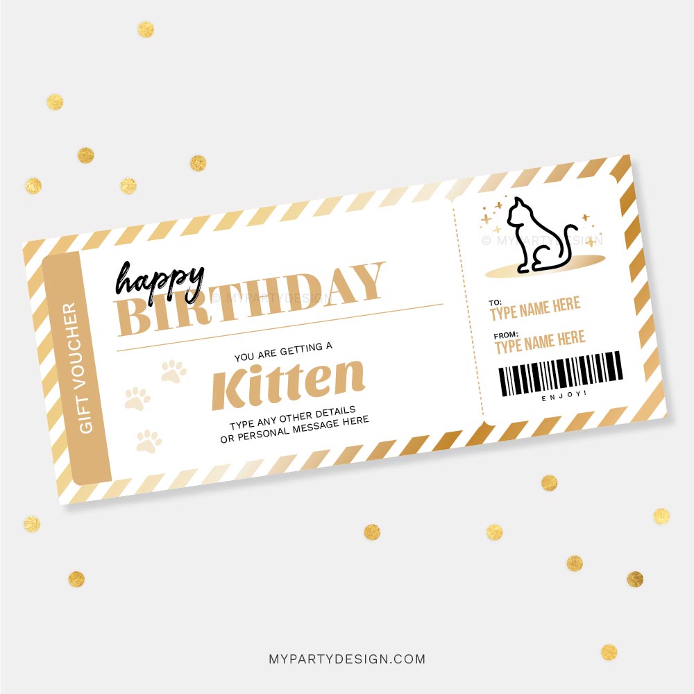 BIRTHDAY-GIFT-VOUCHER-PET-CAT-00A cat gift voucher template certificate