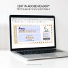 editable cat gift voucher template