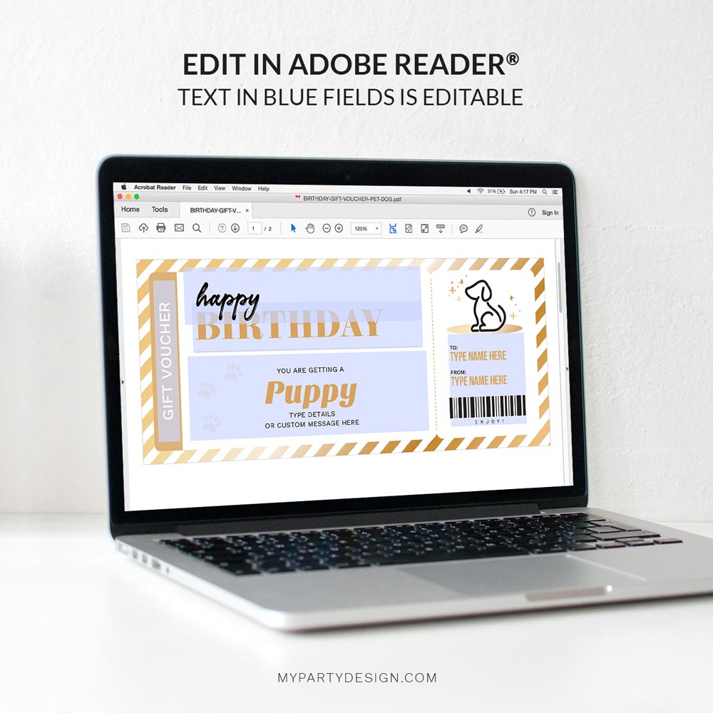 BIRTHDAY-GIFT-VOUCHER-PET-DOG-00D editable dog gift voucher template