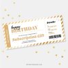subscription gift voucher template for music or movie streaming subscription