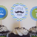 little man birthday cupcake toppers