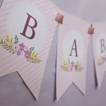 floral baby shower party banner