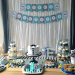little man birthday party decorations