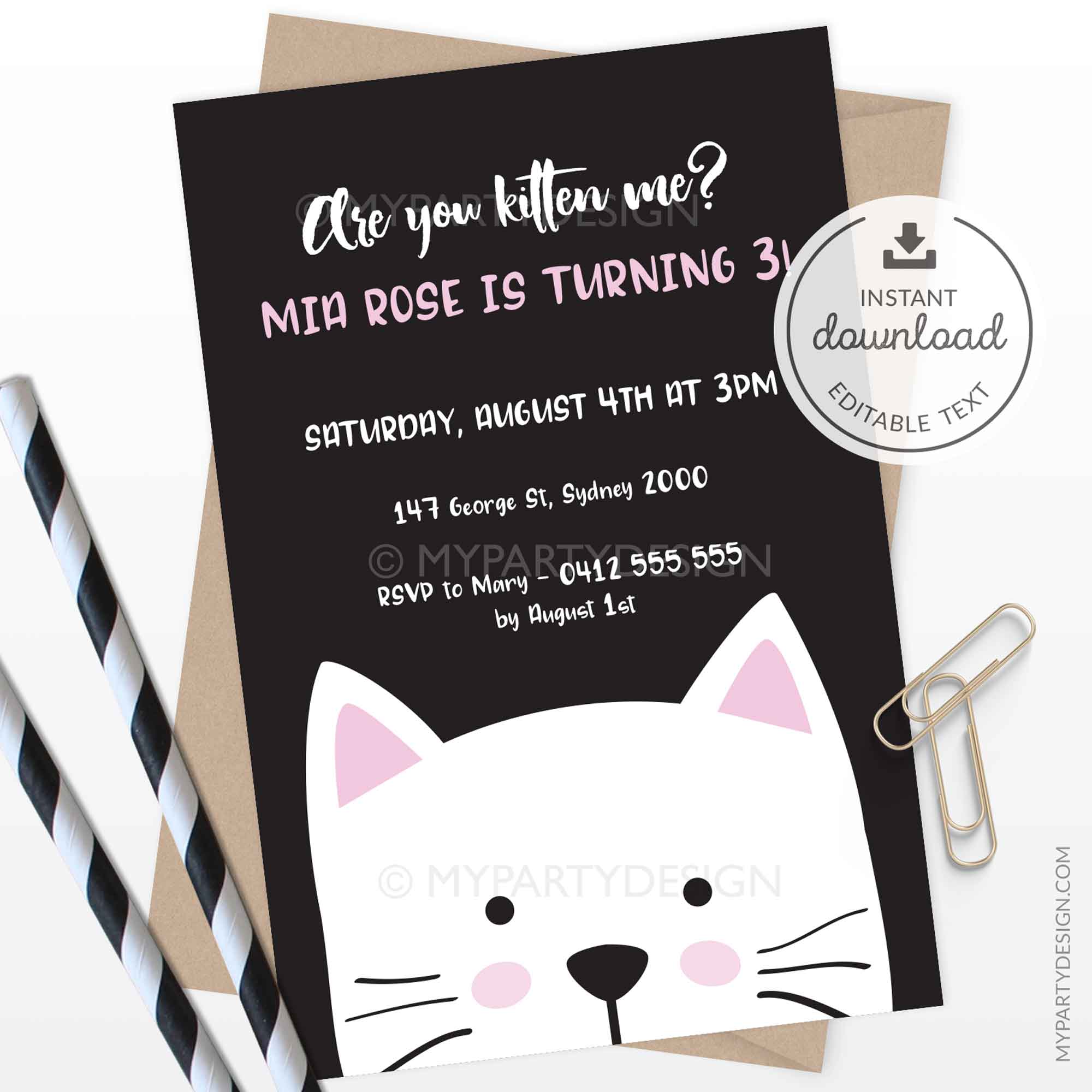 CAT_BDAY_INVITATION-20 cat party invitation with black background