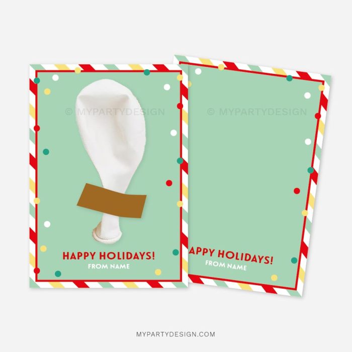 Christmas balloon gift tags