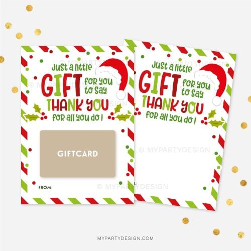 christmas thank you gift card holder for end of year teacher appreciation gifts
