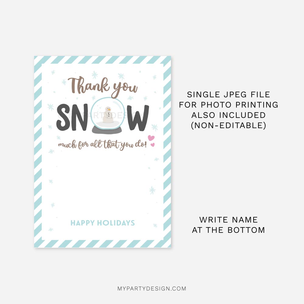 CHRISTMAS-GIFT-CARD-HOLDER-THANKS-SNOW-MUCH-00D Christmas gift card holder - thank you snow appreciation card