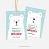 beary christmas tags for christmas gifts