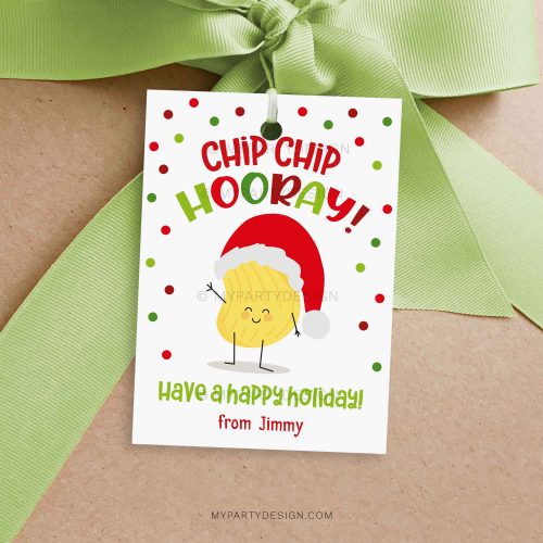 chip chip hooray chips gift tag for christmas class gifts
