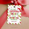 christmas treat to say thank you gift tag for christmas appreciation gifts
