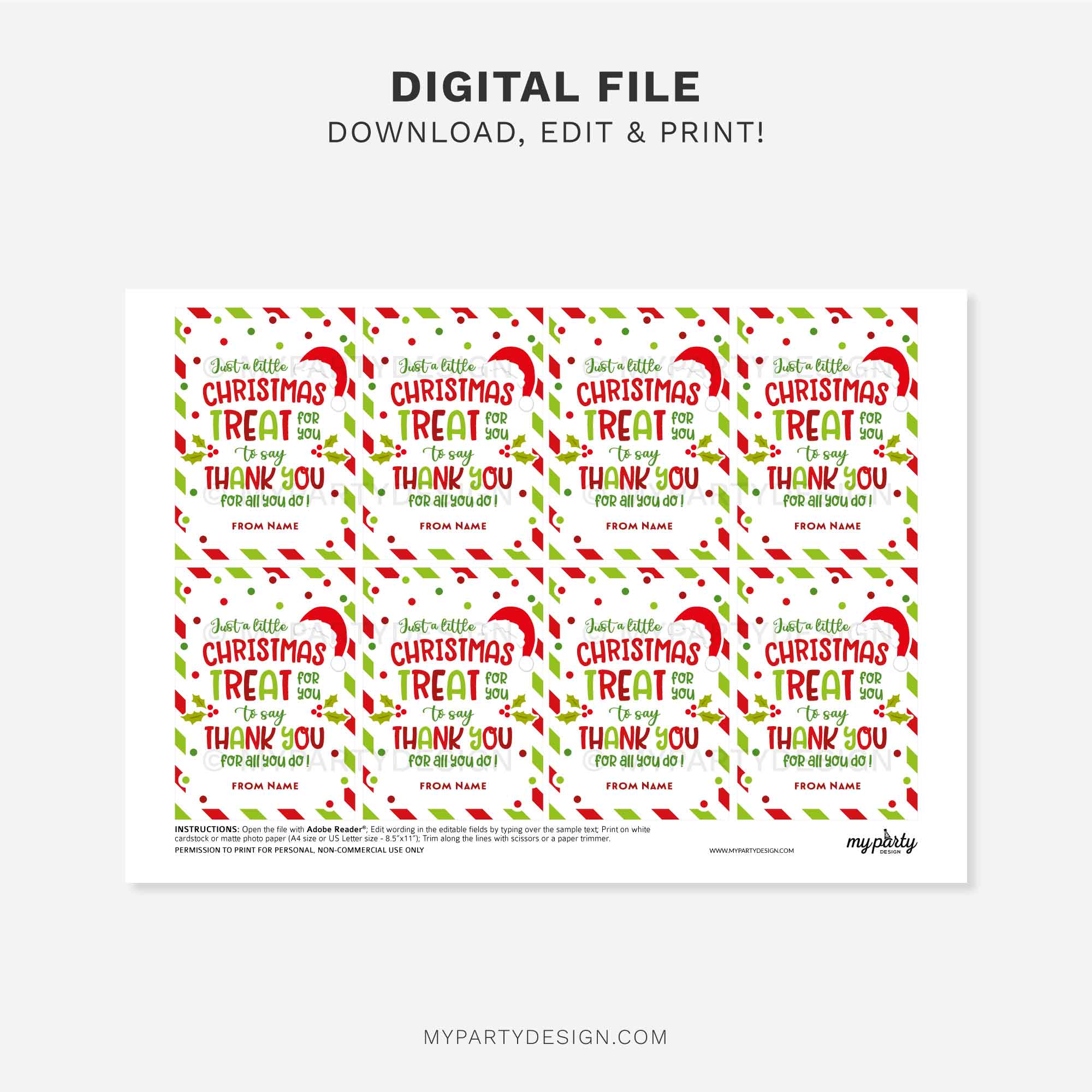 CHRISTMAS-GIFT-TAGS-CHRISTMAS-TREAT-TO-SAY-THANK-YOU-00C printable christmas treat to say thank you gift tag for christmas appreciation gifts